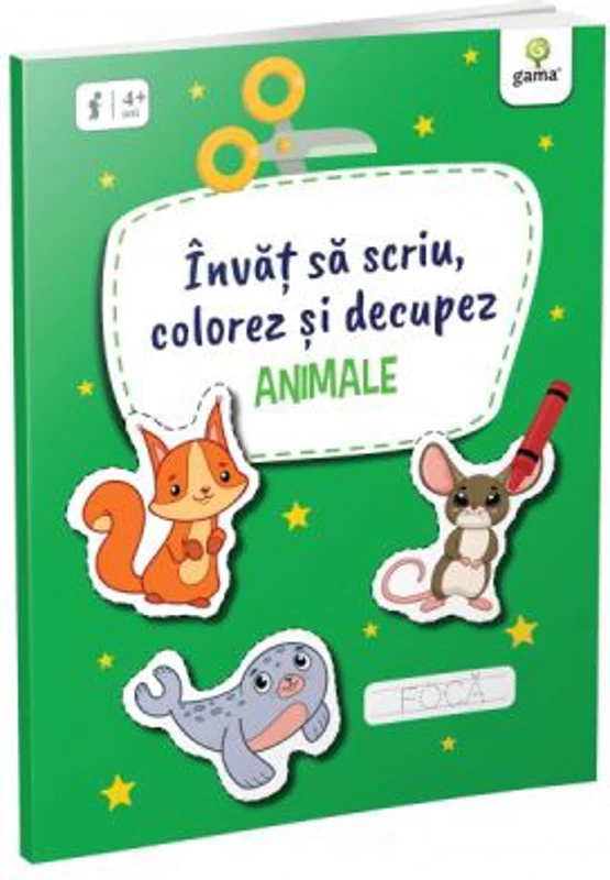 Invat sa scriu, colorez si decupez. Animale