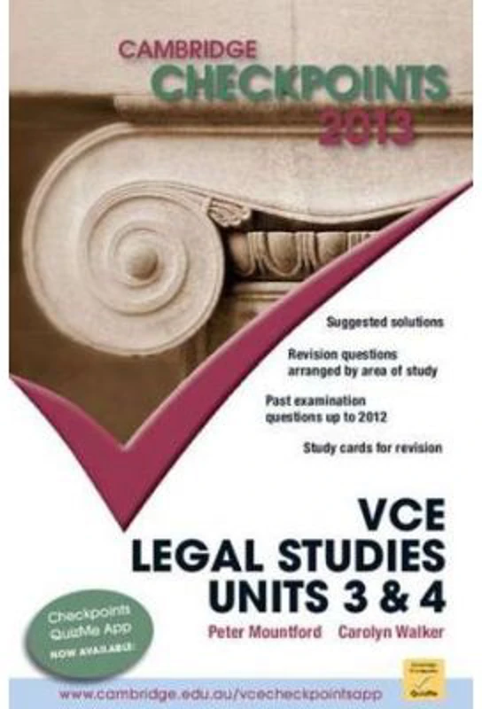 Cambridge Checkpoints VCE Legal Studies Units 3 and 4 2013 - Peter Mountford, Carolyn Walker