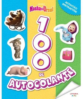 Masha si Ursul. 100 de autocolante. Activitati distractive