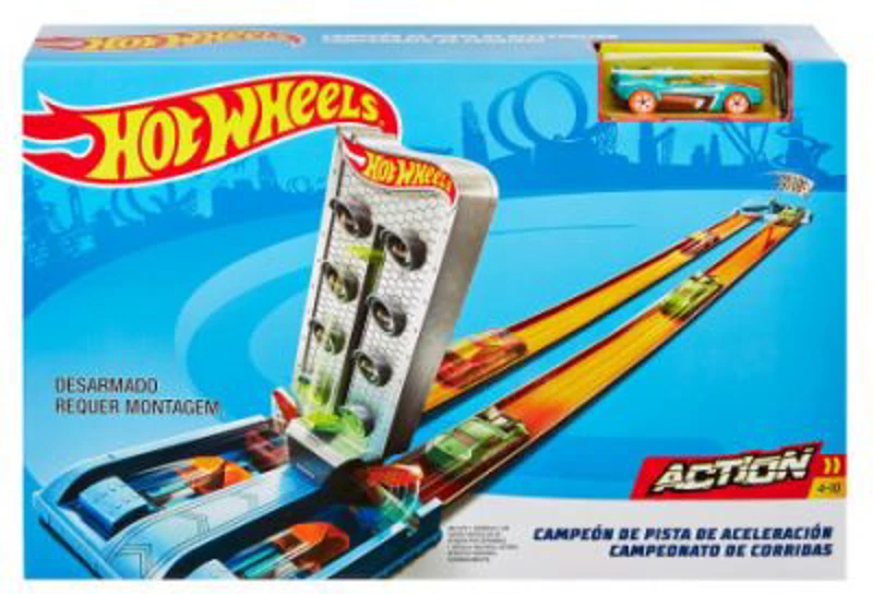 Lansator cu masinuta pista pentru acceleratii maxime Hot Wheels