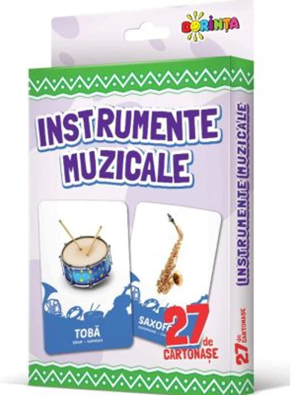 27 de cartonase. Instrumente muzicale