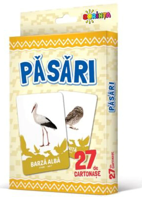 27 de cartonase. Pasari