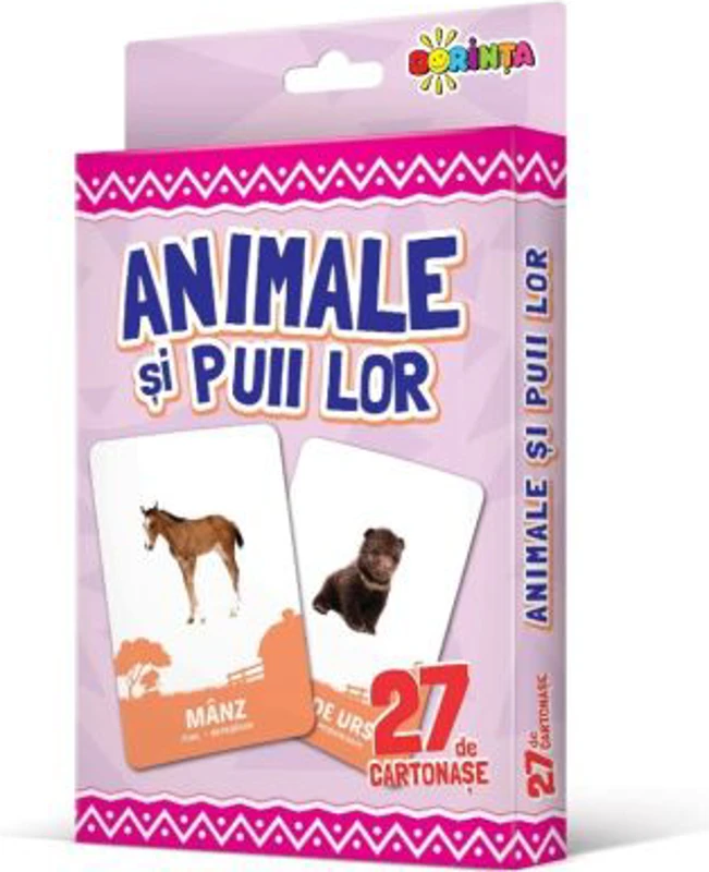 27 de cartonase. Animale si puii lor
