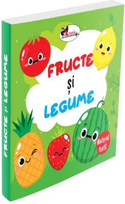 Fructe si legume. Carte din material textil