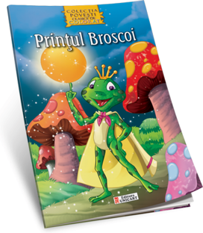 Printul Broscoi. Carte de colorat A4 cu ilustratii