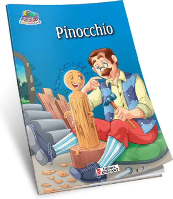Pinocchio. Carte de colorat A5 ilustrata