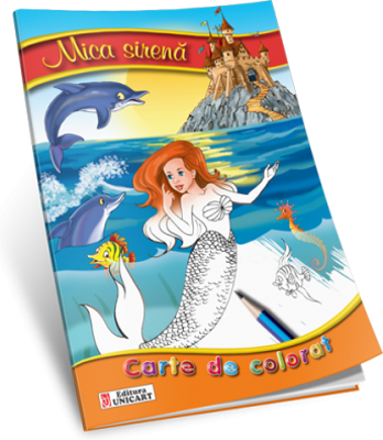 Mica sirena. Carte de colorat ilustrata A5
