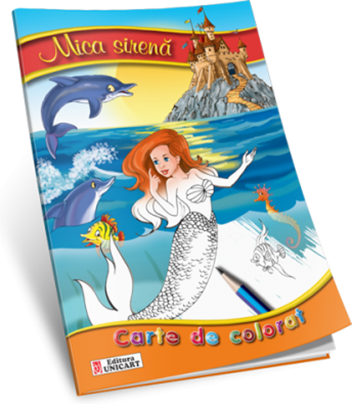 Mica sirena. Carte de colorat ilustrata A5