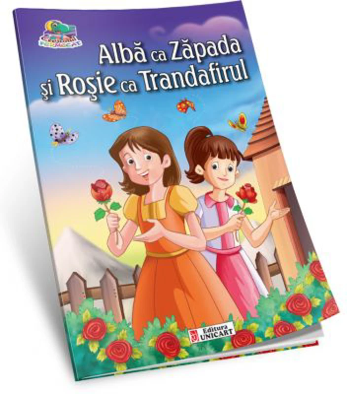 Alba ca Zapada si Rosie ca Trandafirul. Carte de colorat A5 ilustrata