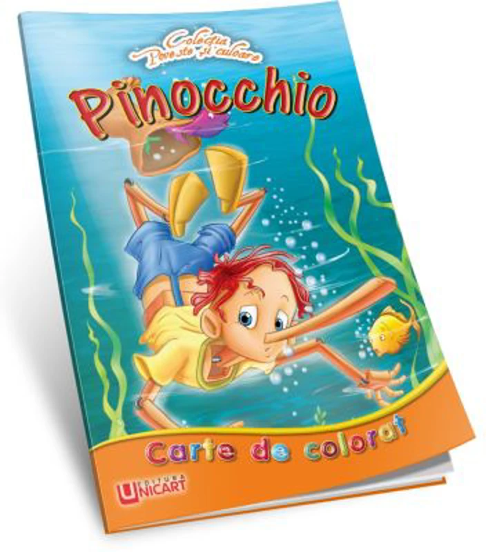 Pinocchio. Poveste de colorat A4