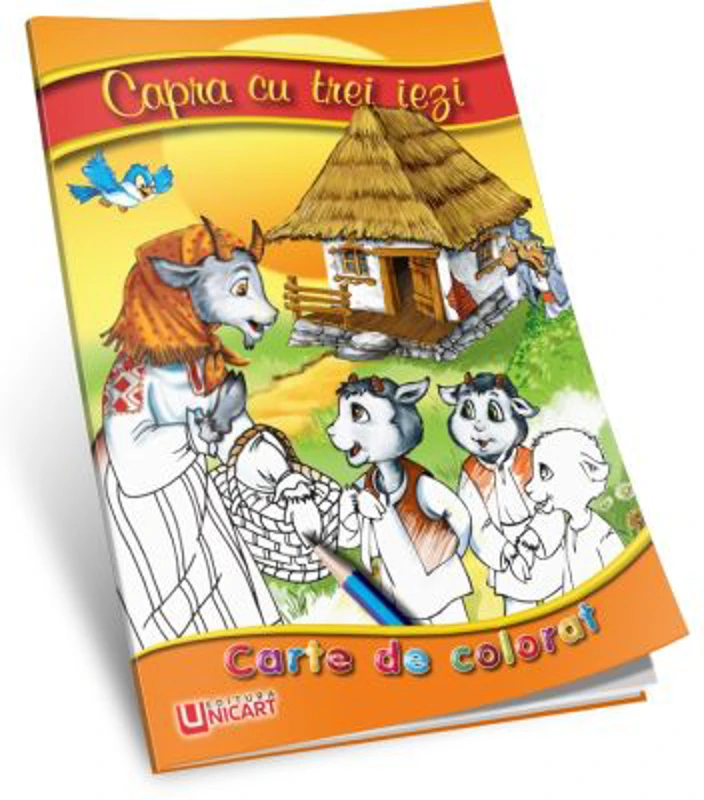 Capra cu trei iezi. Carte de colorat A5