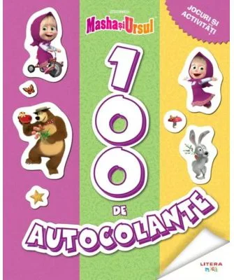 Masha si Ursul. 100 de autocolante. Jocuri si activitati