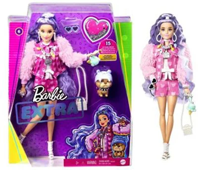 Papusa Extra Style cu Par creponat, Barbie