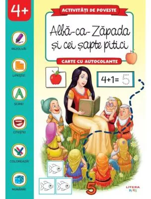 Activitati de poveste. Alba-ca-Zapada si cei sapte pitici. Carte cu autocolante
