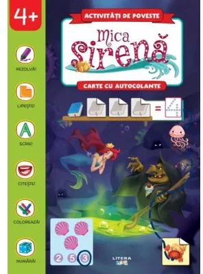 Activitati de poveste. Mica sirena. Carte cu autocolante