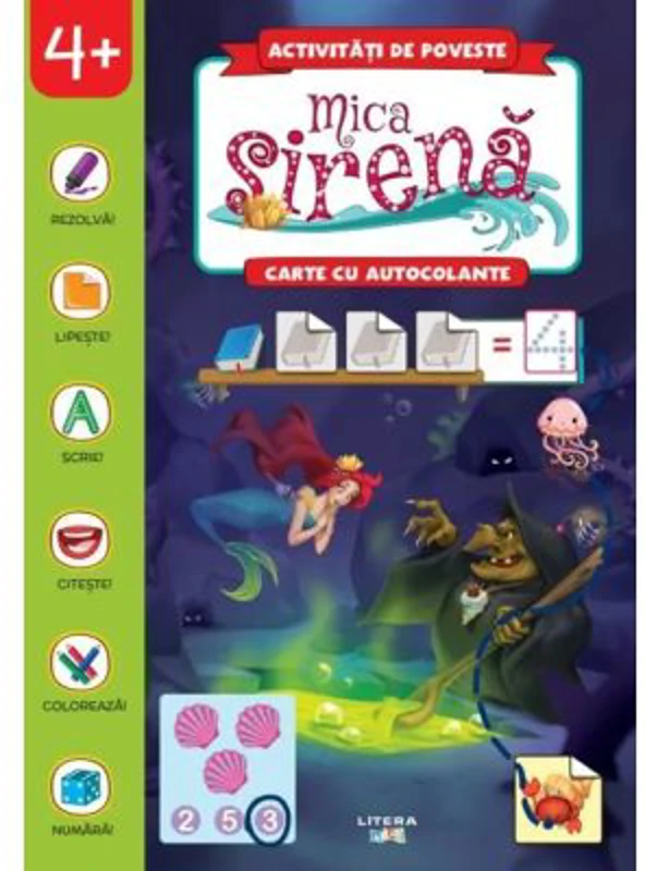 Activitati de poveste. Mica sirena. Carte cu autocolante