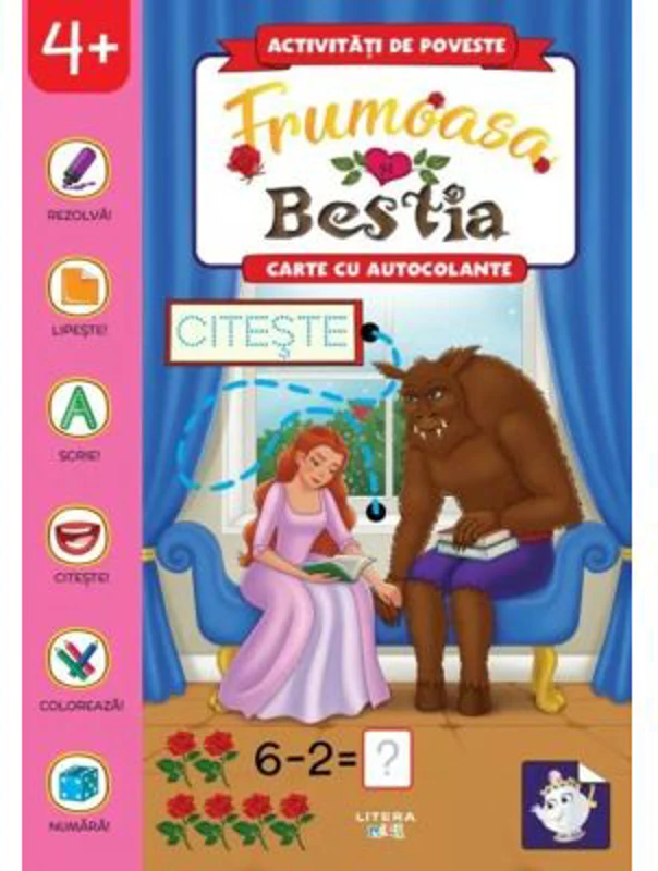 Activitati de poveste. Frumoasa si bestia. Carte cu autocolante