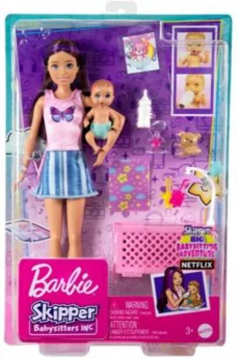 Papusa mamica satena cu bebelus, Barbie