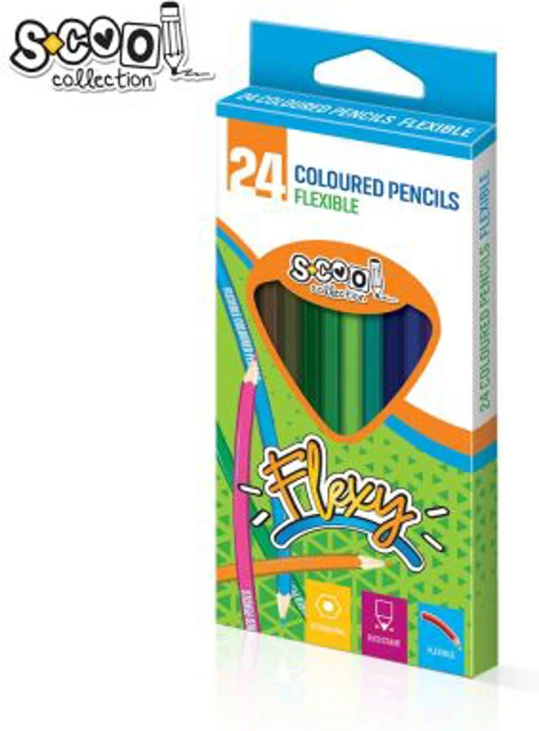 Creioane Color, Flexibile, 24 Culori/Set, S-COOL