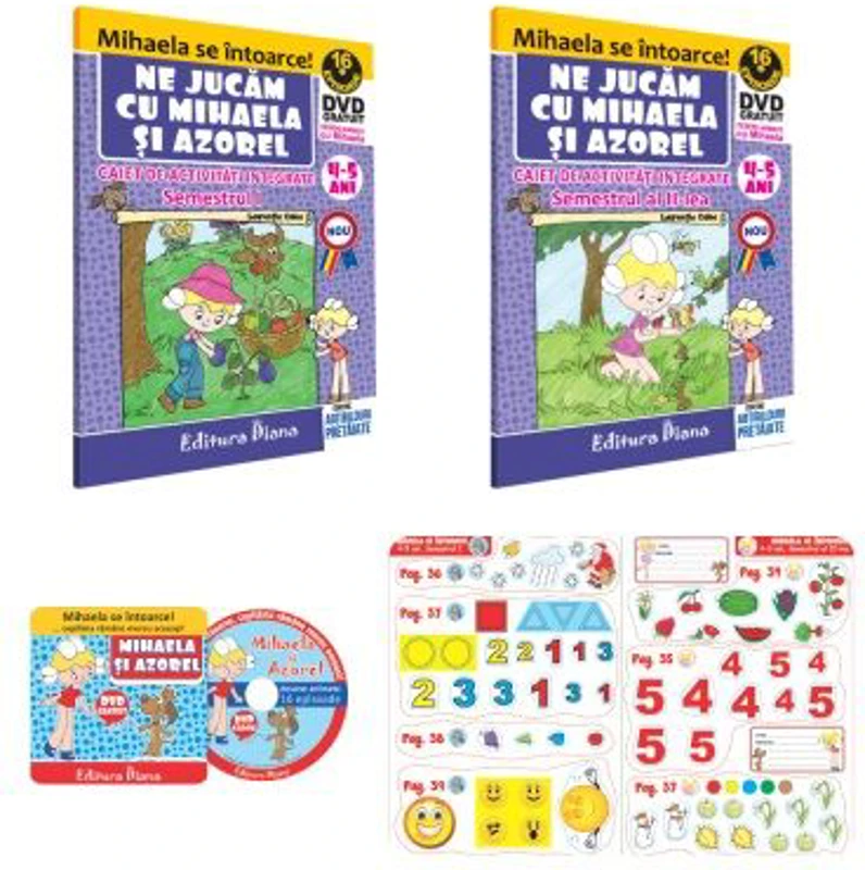 Set activitati integrate „Ne jucam cu Mihaela si Azorel”, Semestrele 1-2, 4