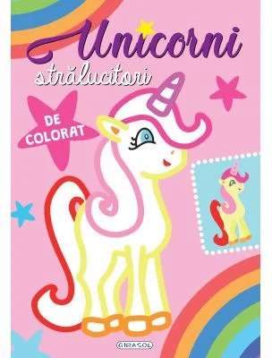 Unicorni stralucitori de colorat (roz)