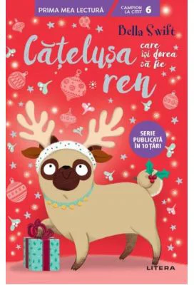 Catelusa care isi dorea sa fie ren