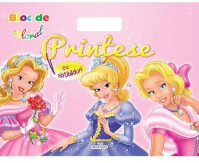 Bloc de colorat cu abtibilduri. Printese