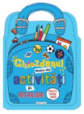 Ghiozdanul meu cu activitati si abtibilduri pentru baieti