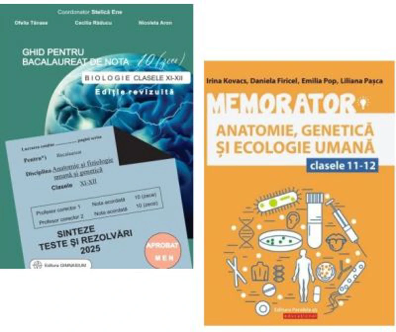 Pachet Bacalaureat Biologie 2025 clasele 11-12. Ghid pentru nota 10 si Memorator - Stelica Ene, Liliana Pasca