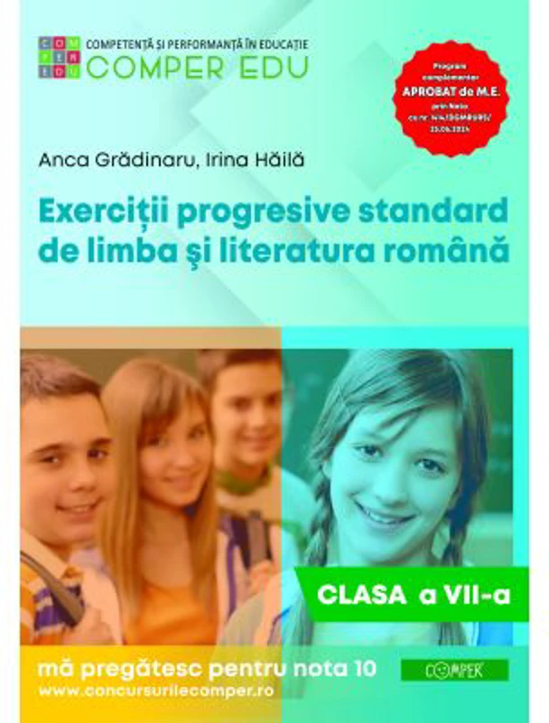 Exercitii progresive standard de limba si literatura romana, clasa a 7-a - Anca Gradinaru