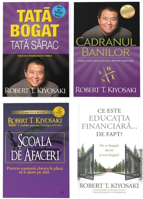 Pachet Tata Bogat - Scoala de Afaceri, Set 4 carti