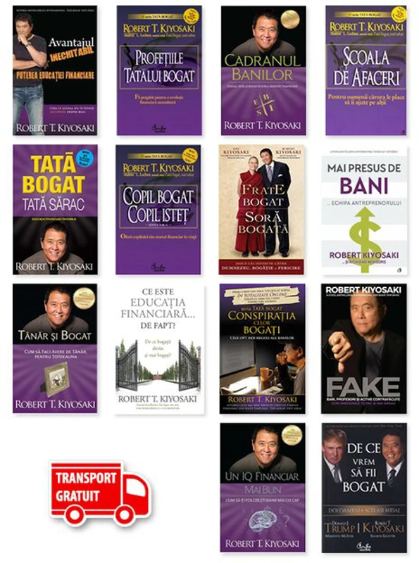 Pachet complet Robert T. Kiyosaki - Set 14 Carti