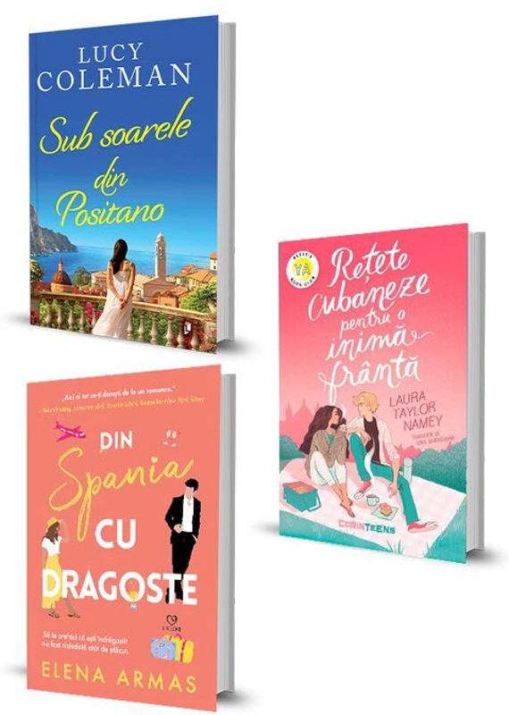 Pachet Sub soarele din Positano + Din Spania cu dragoste + Retete cubaneze pentru o inima franta. Set 3 carti