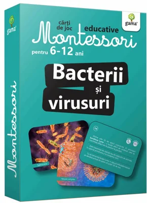 Bacterii si virusuri. Carti de joc educative Montessori 6-12 ani