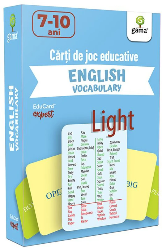 English Vocabulary. EduCard expert. Carti de joc educative