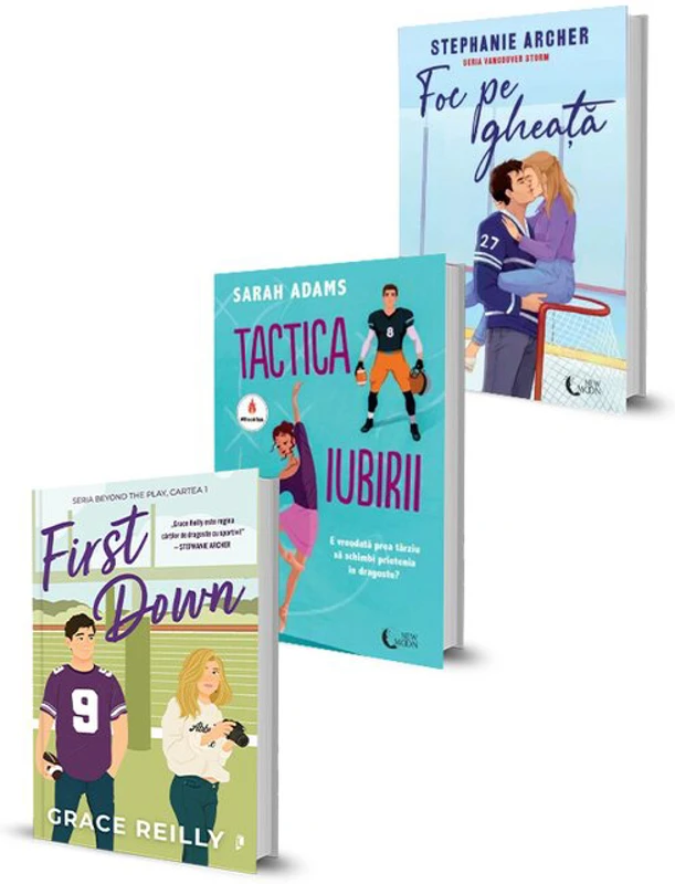 Pachet First Down + Foc pe gheata + Tactica iubirii. Set 3 carti