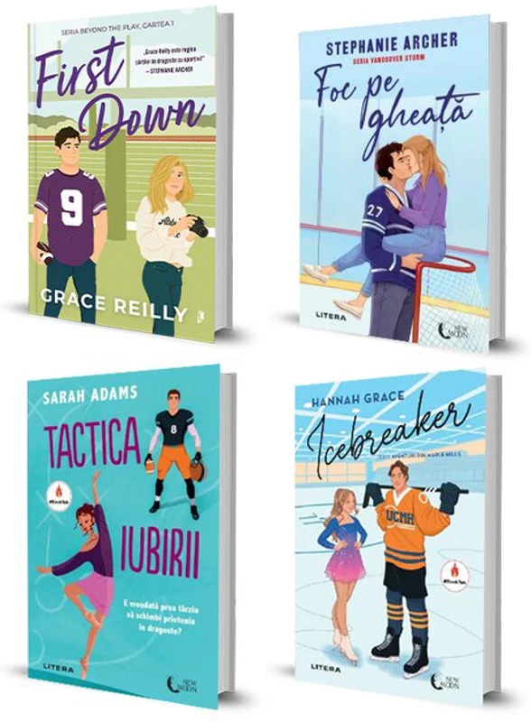 Pachet First Down + Foc pe gheata + Tactica iubirii + Icebreaker. Set 4 carti