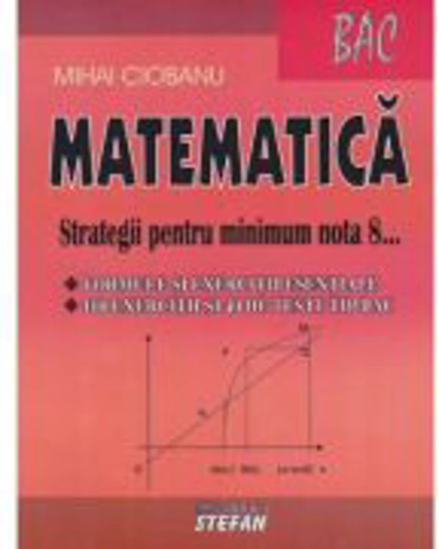 Bacalaureat Matematica 2022 Strategii pentru minimum nota 8 - Mihai Ciobanu