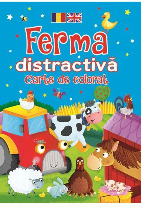 Ferma distractivă. Carte de colorat. Ediție bilingvă (Română - Engleză) - Paperback brosat - Brown Watson - Flamingo