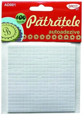 Acesorii de craft: Pătrățele autoadezive DACO, 400 bucăți - AD001 - ***