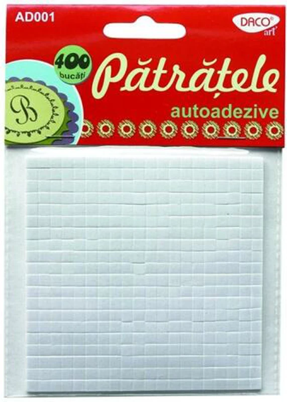 Acesorii de craft: Pătrățele autoadezive DACO, 400 bucăți - AD001 - ***