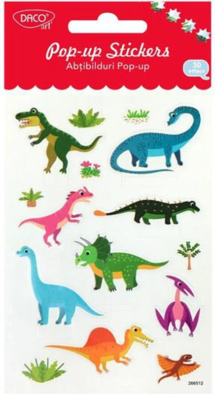 Abțibild DACO pop-up, dinozauri - AB125 - ***