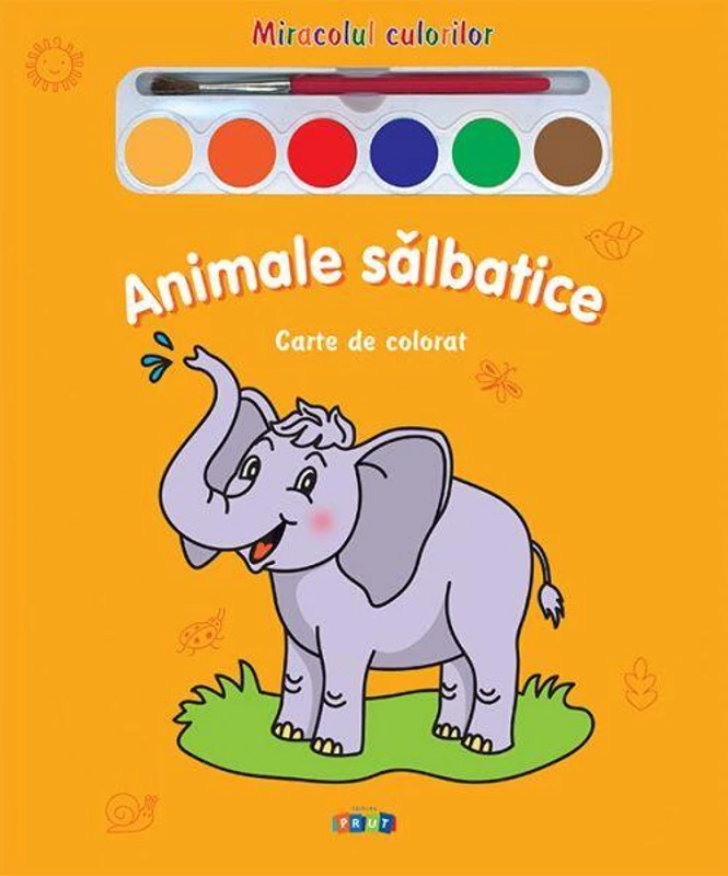 Miracolul culorilor. Animale sălbatice (carte de colorat + acuarelă + pensulă) - Board book - *** - Prut