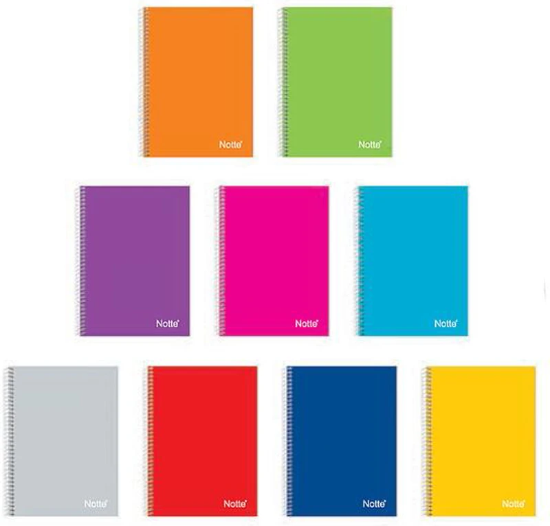 Caiet dictando Notte School, A5, cu spiră, 80 file, carton laminat - ASD41107 - ***