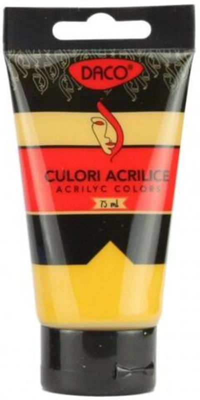Culori acril 75 ml DACO, galben ocru - ***
