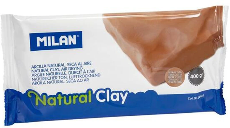 Lut natural pentru modelaj Milan, teracotă, 400g - ***