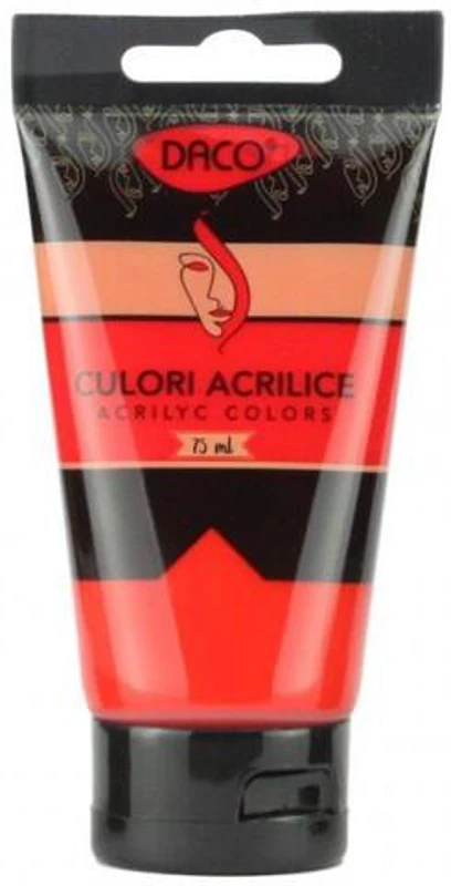 Culori acril 75 ml DACO, roșu scarlet - ***