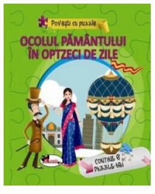 Povești cu puzzle - Ocolul Pământului în 80 de zile - Paperback - *** - Aramis