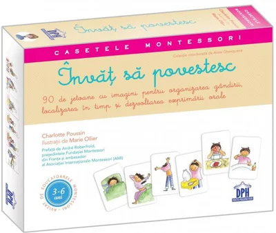 Învăț să povestesc cu Montessori. 90 de jetoane pentru relatat povești și ghid - Paperback - Charlotte Poussin - Didactica Publishing House
