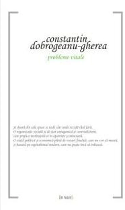 Probleme vitale - Paperback - Constantin Dobrogeanu-Gherea - All